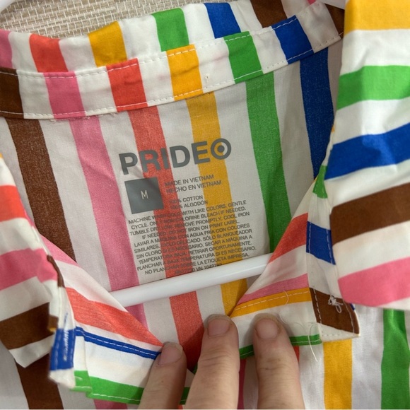 Pride by Target Multi colored striped rainbow short sleeve maxi dress size M - Picture 4 of 5